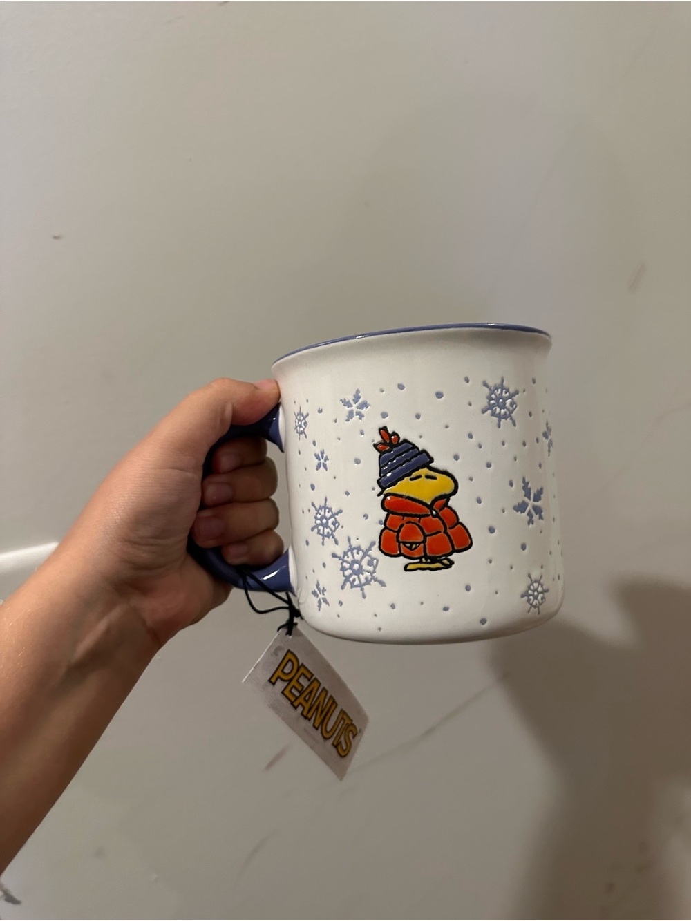Peanuts Woodstock Winter Mug - White, Blue, Yellow, Red